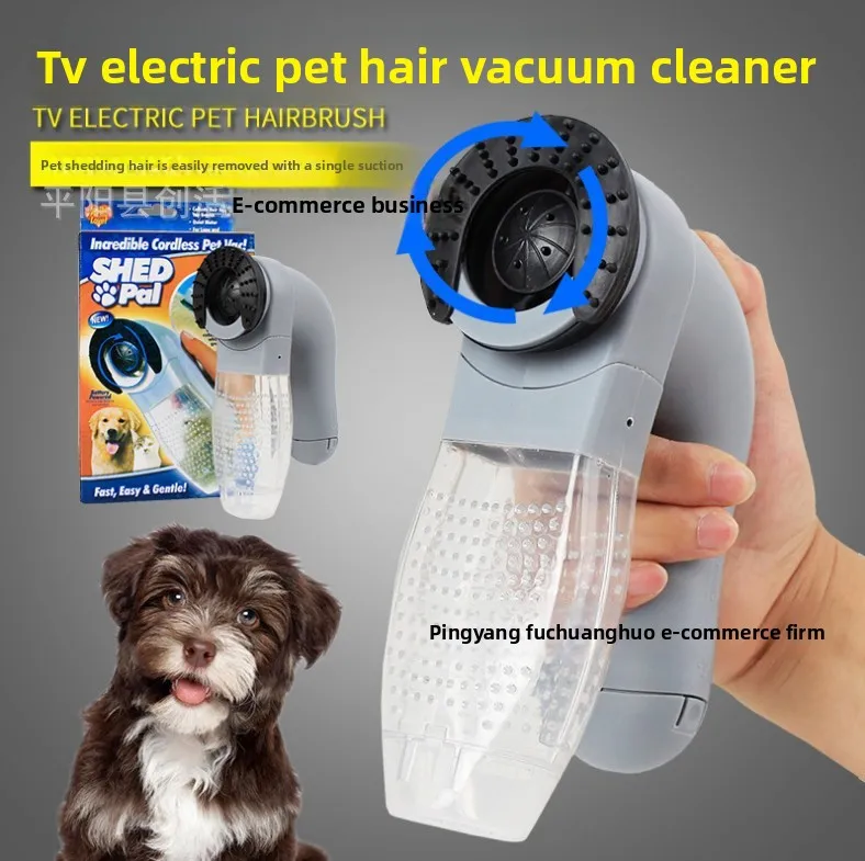 

New Electric Pet Hair Suction, Portable Massage Cleaning Vacuum Cleaner, Hair Brush