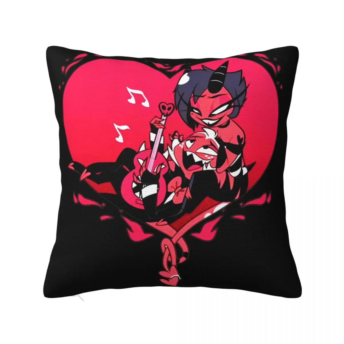 Helluva-Boss Cartoon Pillowcase Soft Polyester Cushion Cover Gift Throw Pillow Case Cover Seat Zipper 45X45cm