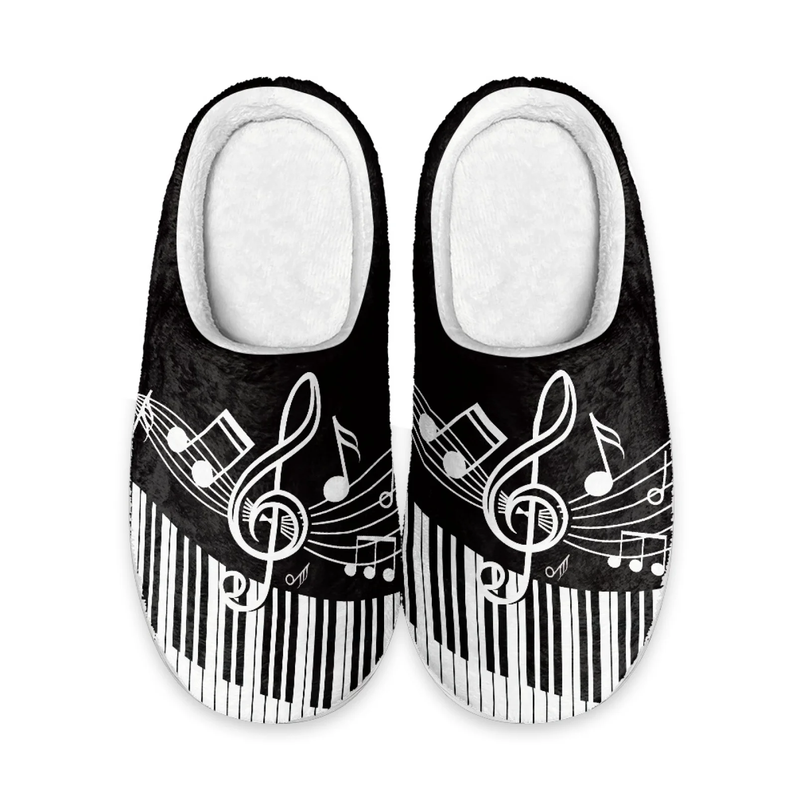 PENSTROLL Piano Music Note Grandma Warm Winter Slippers Yoga Studio To Home Recovery Slippers Fuzzy Soft Slipper Socks for Spa