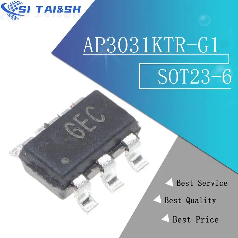 10PCS/LOT GEC AP3031KTR-G1 AP3031 LED SOT23-6 integrated circuit