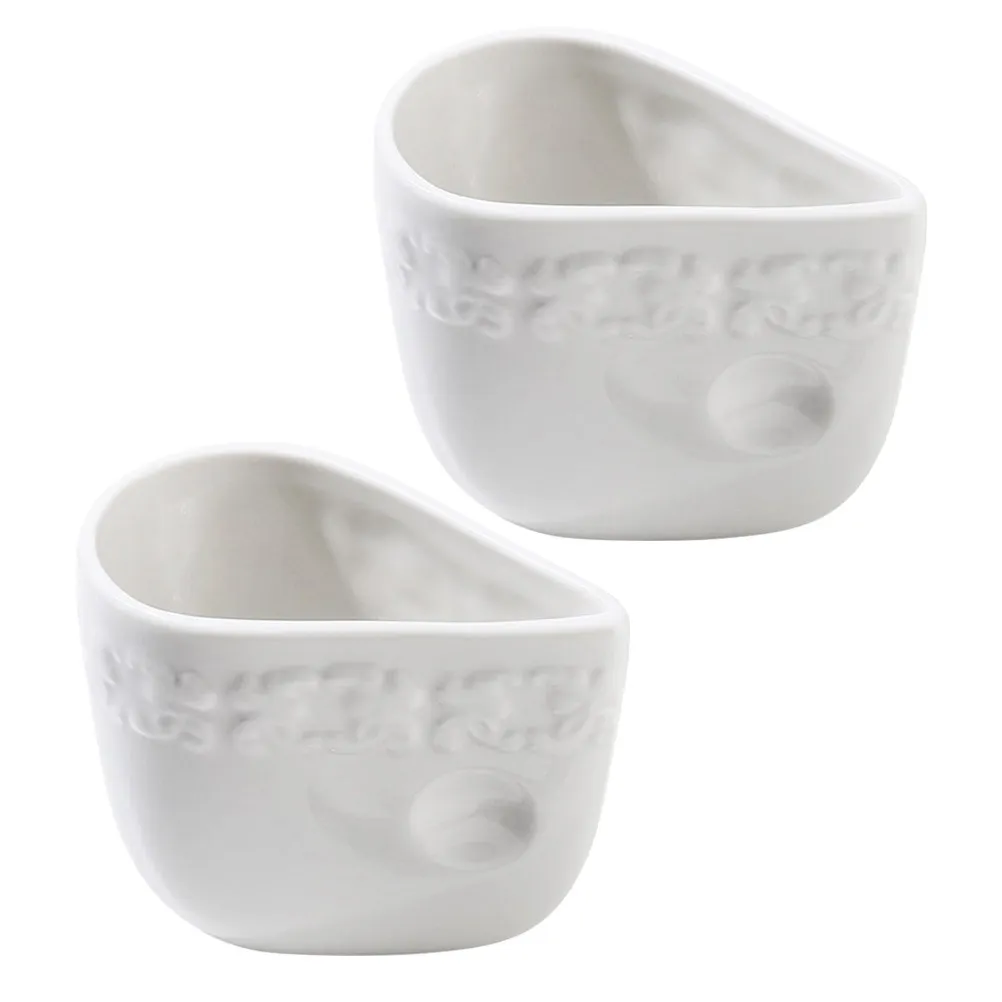 2Pcs Coffee Bean Measuring Vessel Ceramic Porcelain Dosing Cup Accurate Scale Container Multipurpose Coffee Measuring Cups