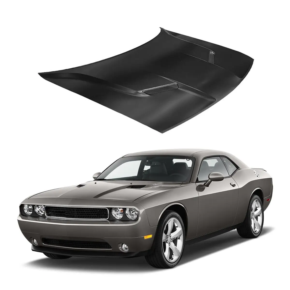 Engine Hood With Scoop(Aluminum) For 2015-2018 Dodge Challenger Bonnet OE:68259670AA