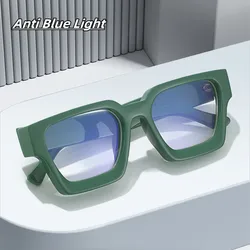Brand Men's  Square Glasses Frame Optical Photochromic Blue Light Reading Glasses Retro Big Eyeglasses Classic Computer Glasses