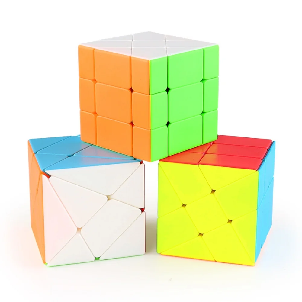 FanXin Fisher/Windmill Magic Cube 3x3 Puzzle Stickerless Professional Speed Magic Cube Toys For Children Kids Toy Cubo Magico