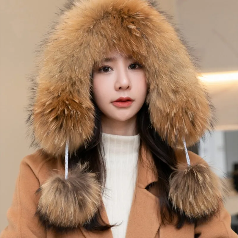 

New women's casual thick fur cap