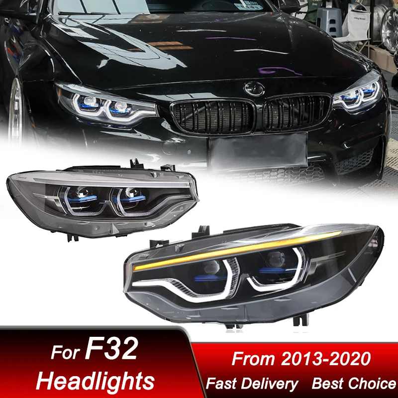 

Pop Car Led Headlights For BMW 4 Series M4 F32 2013-2020 New Style Full LED Headlamp Assembly Upgrade Projector Lens Accessories