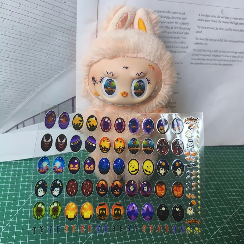 

Support Customization Of For/Cloth Labubu Dolls With Cute Eye Replacement Stickers Labubu Halloween Series Eye Stickers