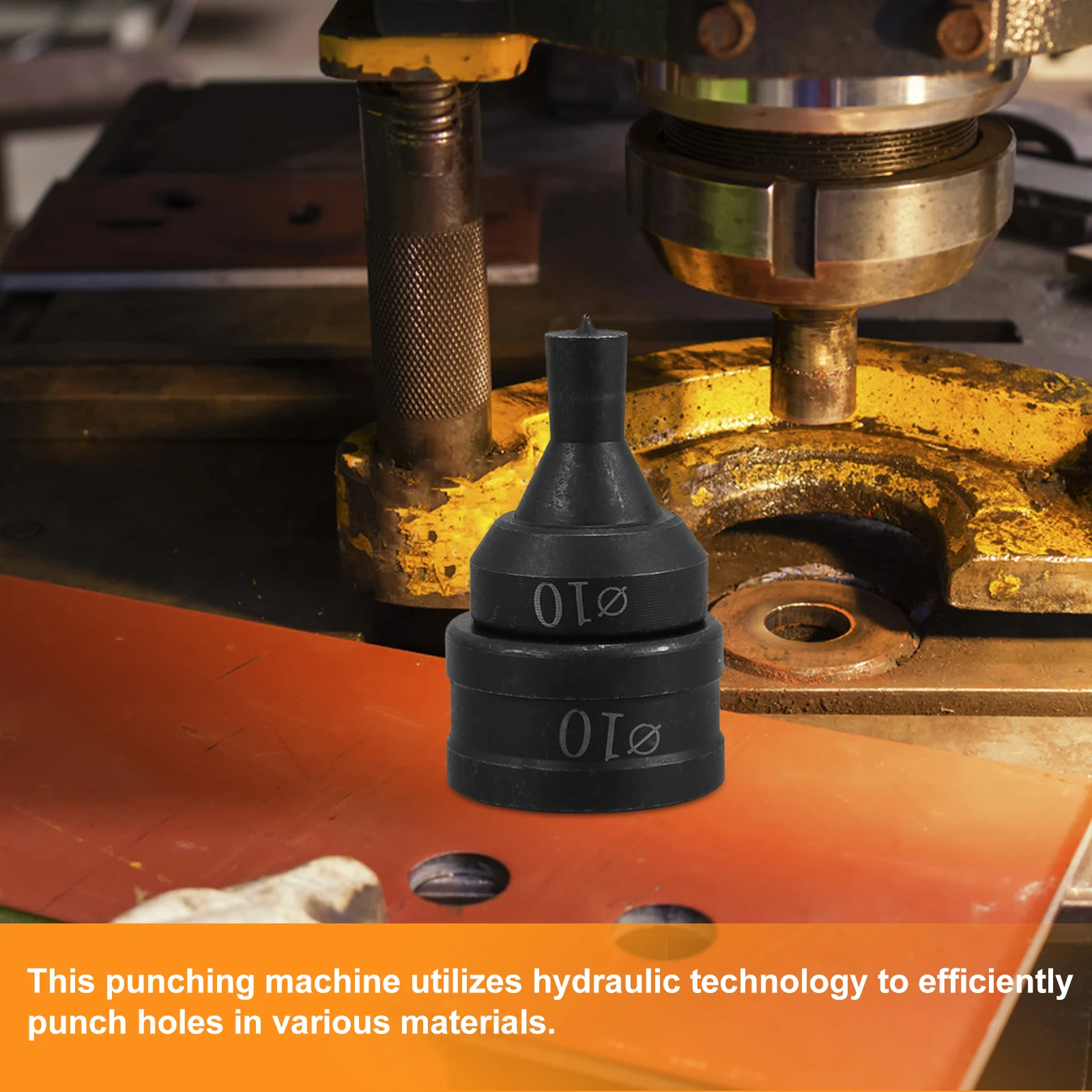 

Hydraulic Punching Machine Mold 10mm Round Hole Die Hollow Cutter Manual Punch Dies Set Durable Material Easy Operation