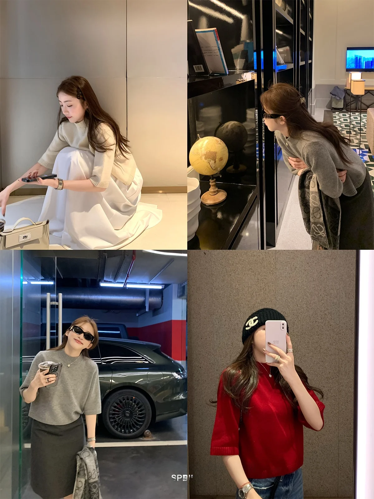 

Hua Lun 00% Wool High Gauge Mid-Ne f Sve Top Women's Loose Fit Knitted Sweater Double Rib Knit Winter Collection