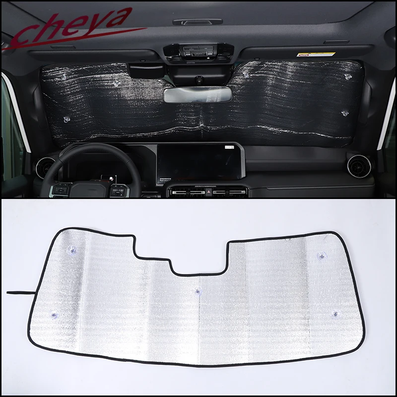 

Aluminum foil/silver tape car front windshield anti-UV sunshade Suitable For Toyota Prado J250 2024+ Accessories