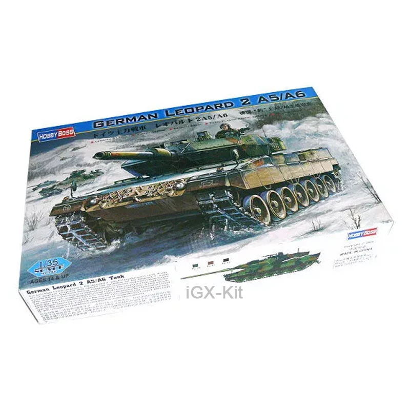 Hobbyboss 82402 1/35 Scale German Leopard 2 A5 A6  Main Battle Tank  Vehicle Hobby Craft Toy Plastic Assembly Model Building Kit