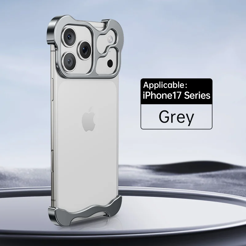 Luxuriöse unregelmäßige Metall-Stoßstangen-Telefonhülle für iPhone 14, 15, 16, 17, Pro Max, stoßfeste Aluminium-Eckpolster, ultradünne Abdeckung – Detail 8