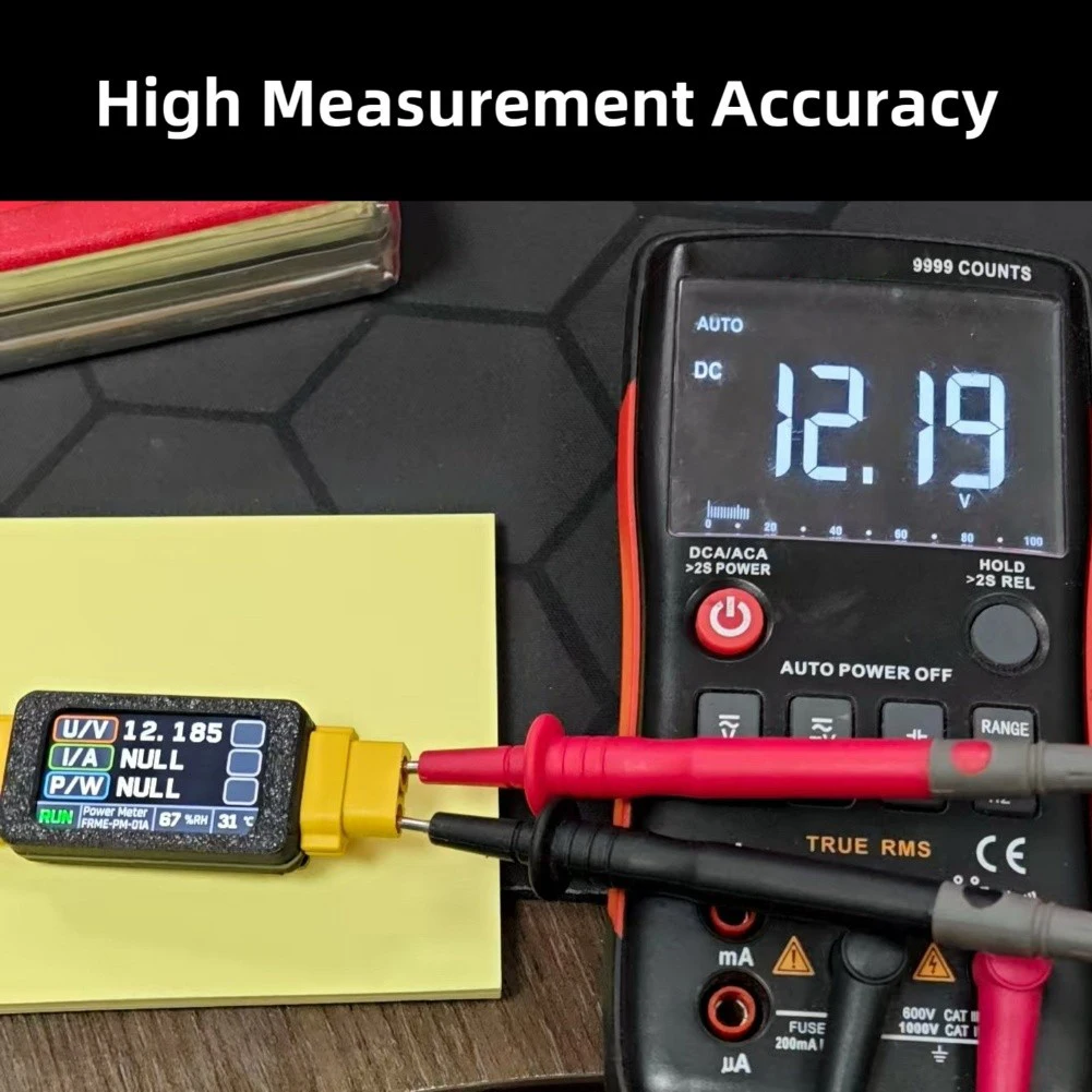 534V 30A Bidirectional Ammeter for XT60 Connector with RC Battery Charge Discharge Tester and Temperature Humidity Monitoring
