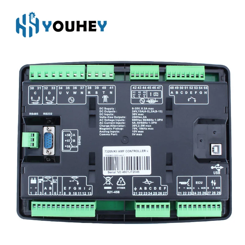 DSE7320 DSE7310 MKII LCD Display Controller Panel Diesel Generator Auto Start Mains Utility Failure Control Module DSE 7320 7310