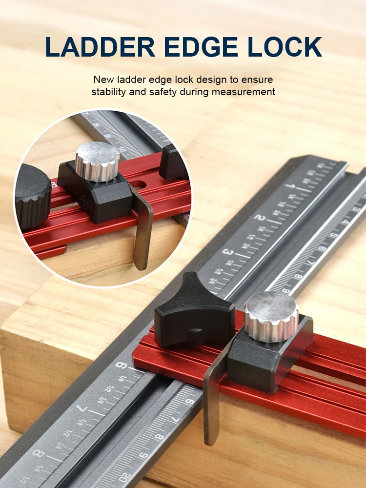 Stair Tread Template Tool Professional Shelf Scribe Tool Stair Measuring Tool Jig for Risers Wall Partitions Shelf Floor Stairs