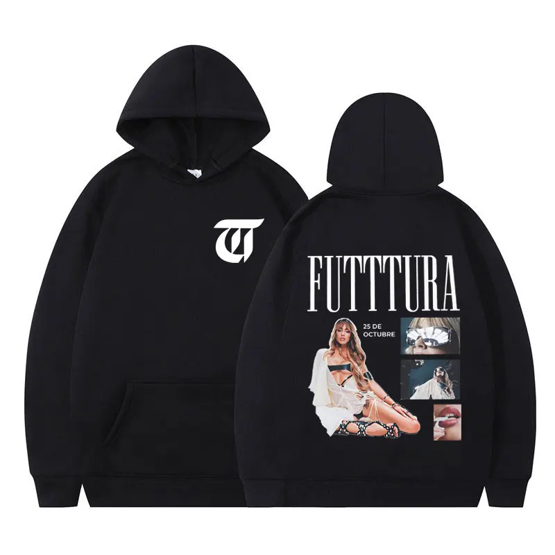 

Singer TINI STOESSEL Futtura Album 2025 Tour, винтажная толстовка с капюшоном для мужчин и женщин, модный пуловер, повседневная одежда большого размера Y2k, толстовки