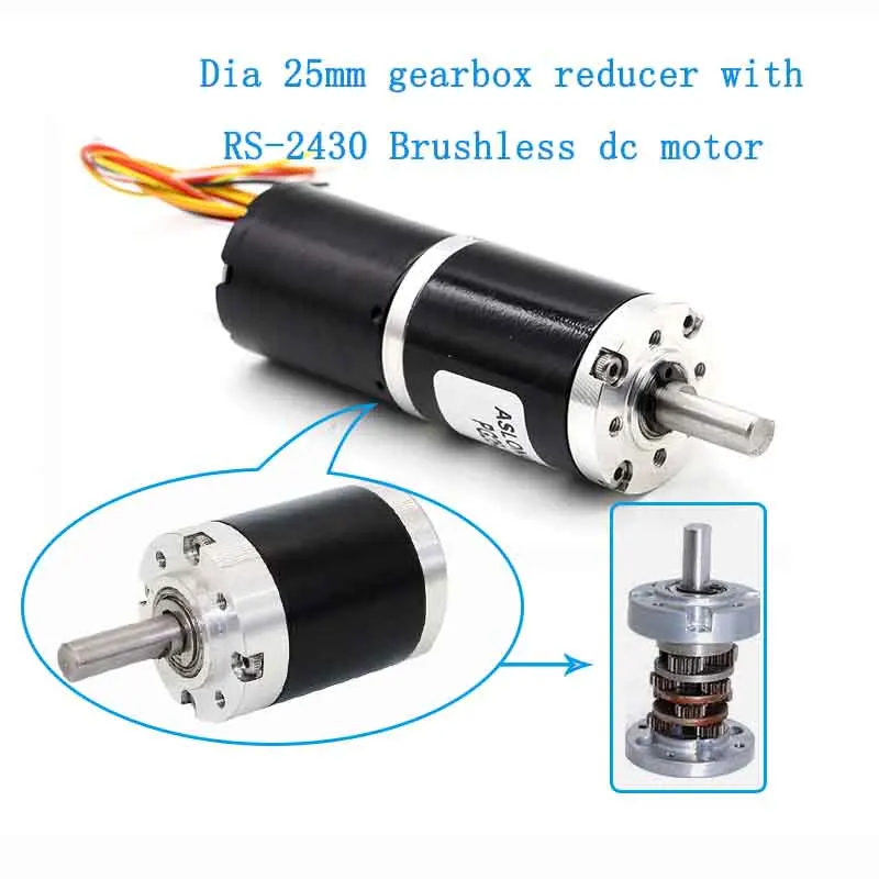 

Dia25mm planetary gearbox reducer with brushless dc motor 12v 24v micro brushless dc planetary geared reduction motor PG25-2430