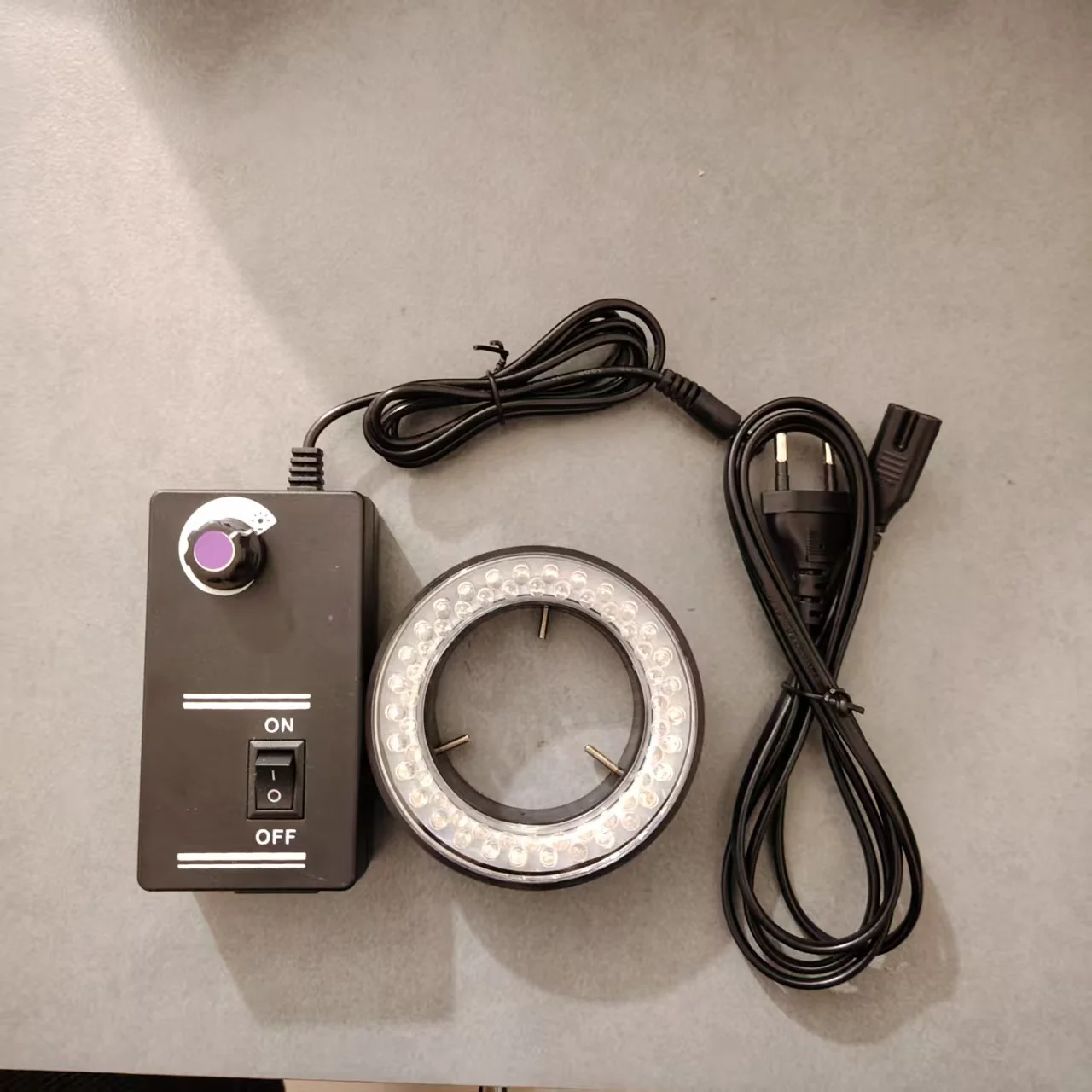 1PC 390~405nm 60 PCS LED Microscope UV Ring Light Purple Color Ring Lamp 90V-260V for Microscope Illumination