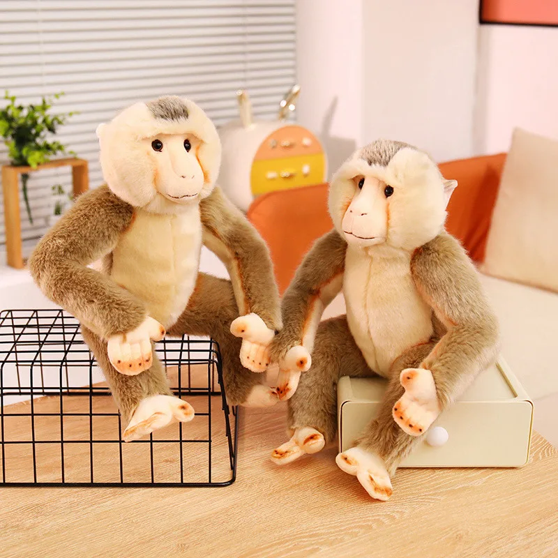 

Simulation Brown Gorilla Plush Dolls Cute Stuffed Animals Lifelike Orangutan Baboon Monkey Model Soft Kids Toys Boys Gifts