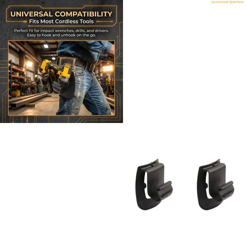 37ME Impact Wrench Belt Clip, Plastic Quick Access Waist Carry Hook for Power Tool