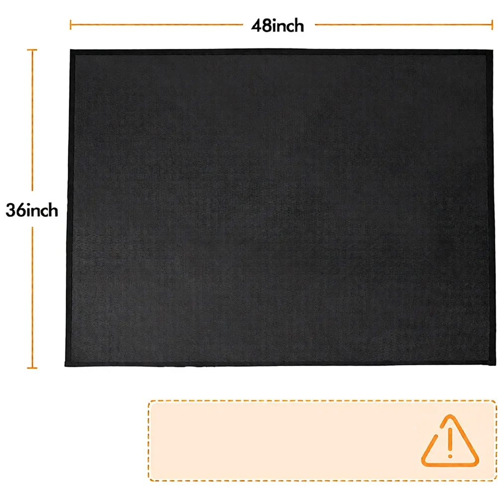 1Pc BBQ Grill Mat Oil-Resistant Grill Mat Fireproof Waterproof Heat-Resistant Grease Proof For Patio Table Grill Protection