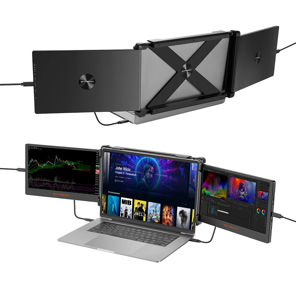 Gaming Monitor 11.6inch Type-C Extender Laptop Display Triple Portable Monitor Dual Screen for Notebook