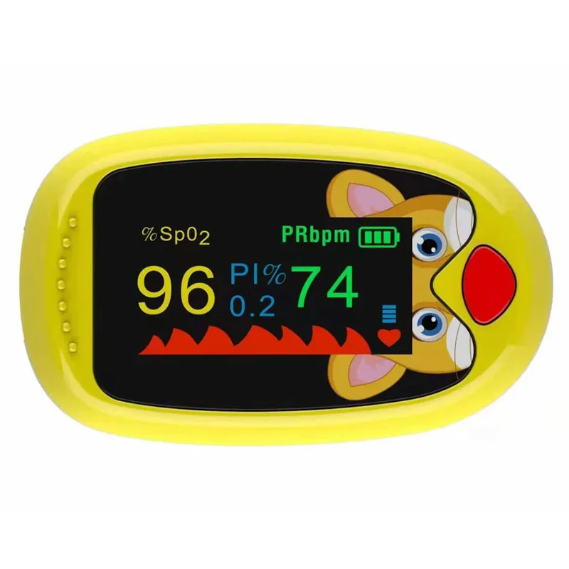 USB Rechargeable Pediatric Oximeter Finger Blood Oxygen Monitor for Children Pulse Oximeter OLED Digital Oximetro Home Medical