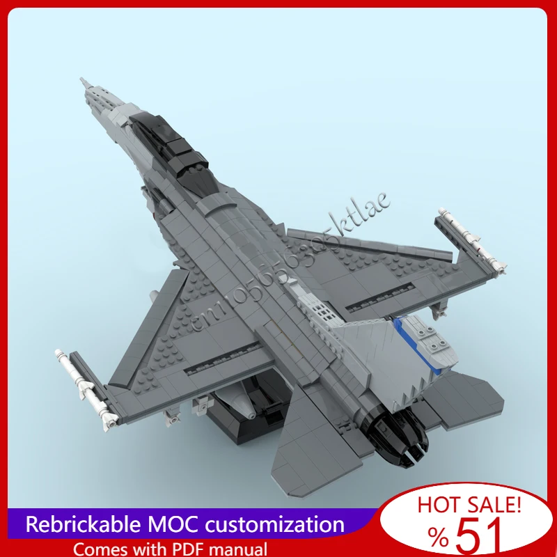 1363 قطعة MOC F-16 محرك واحد الأسرع من الصوت متعدد الأدوار المقاتلة نموذج نفاث لتقوم بها بنفسك تجميعها التعليمية الإبداعية لعبة أطفال هدية شعبية