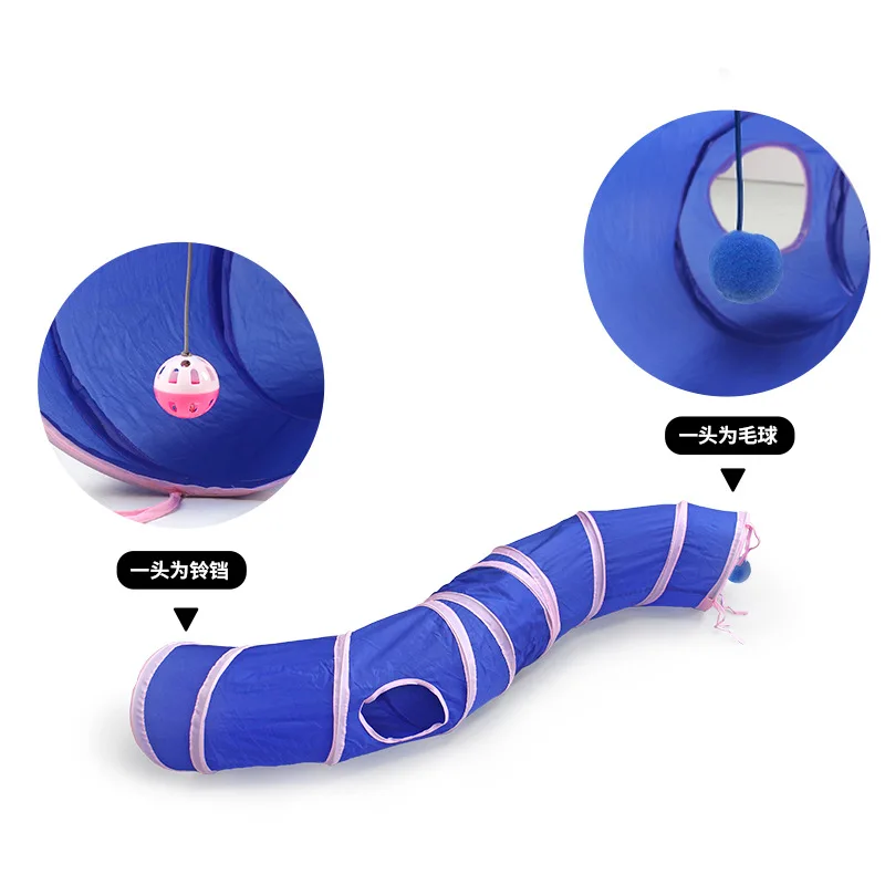 3 in 1 Wear-resistant Cat Play Tunnel Collapsible Cat Tunnel Cat Tube Toys for Cats Guinea Pig Rabbits Tent Cat Supply