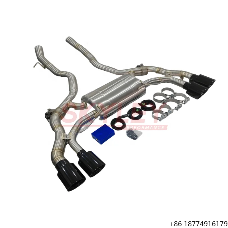 

Выхлопная система SS304 Axleback для S58 X3M F97 X4M F98 3.0T с OEM-клапаном, дистанционным управлением и равнодлинной средней секцией