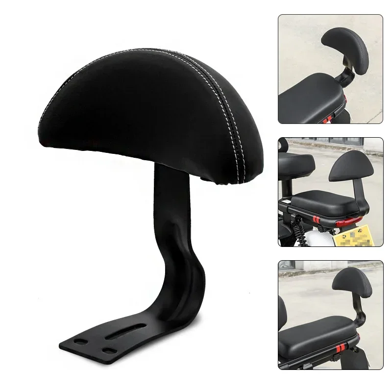 Bicycle Backrest Electric Bicycles Seat Cushion Universal Rear Bike Convenient Cycling Electric Bicycle Waterproof Seat Black