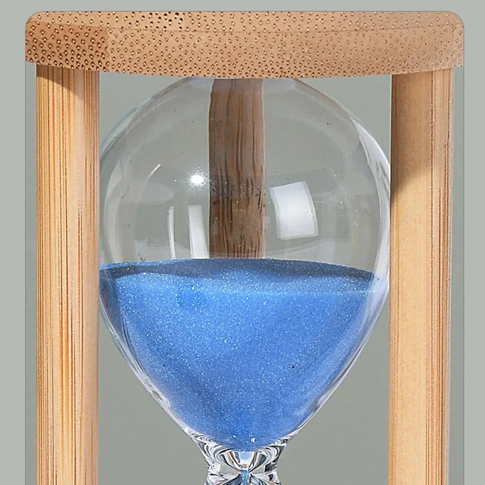 Bamboo Fluorescent Hourglass 1/10 Minute Creative Luminous Sand Timer No Electricity Required Durable Decorative Sand Clock