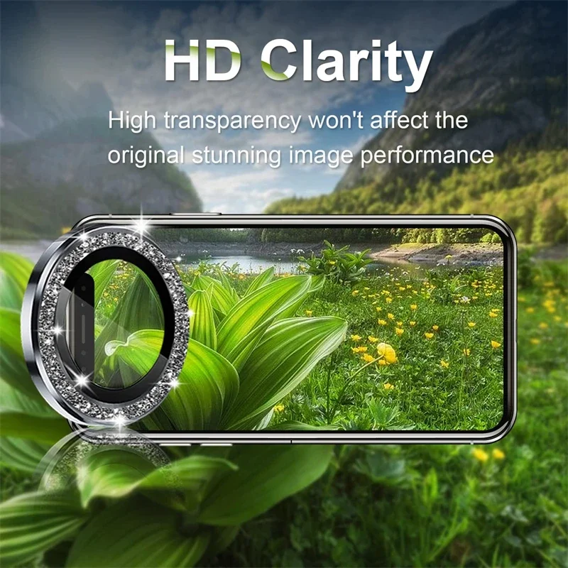 Glitter Bling Camera Lens Protector for Samsung Galaxy S23 S24 Plus S25 Ultra S25Ultra S 25 Metal Ring Lens Cover Accessories
