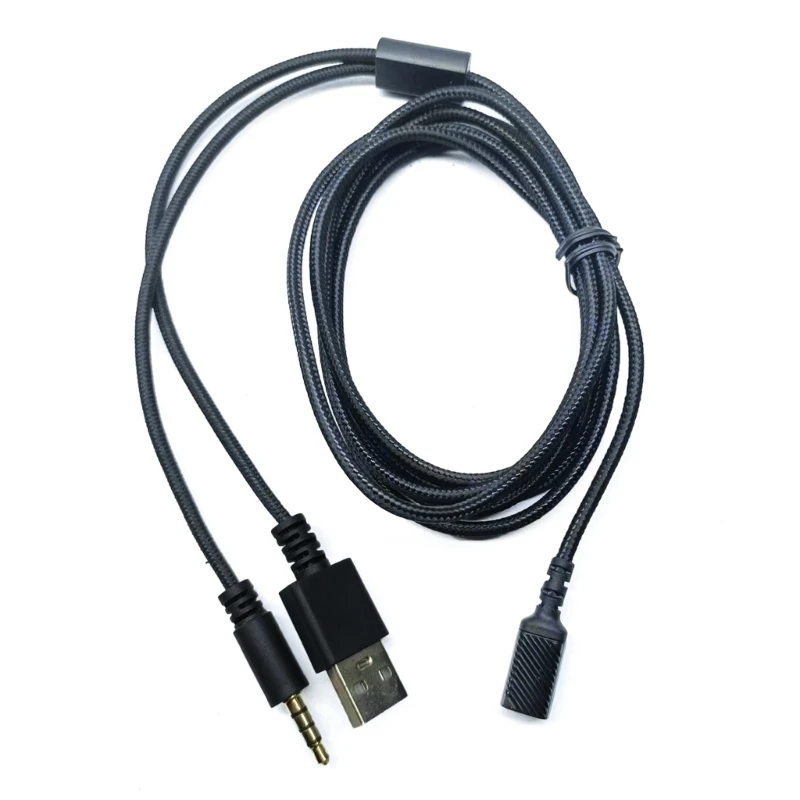 Cáp Nghe Chơi Game Có Hiệu Ứng Ánh Sáng Tương Thích Cho Nghe Arctis 3/5/7, Dây Nghe USB Bện Nylon 180Cm