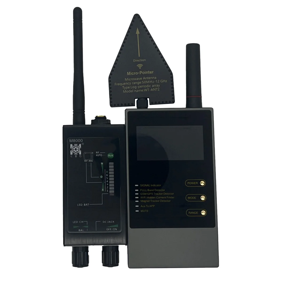 

Антишпионские гаджеты, модернизированный детектор скрытых кулачков, частота 50 МГц - 8 ГГц, 2-сторонняя антенна, обнаружение в автомобиле/конференции