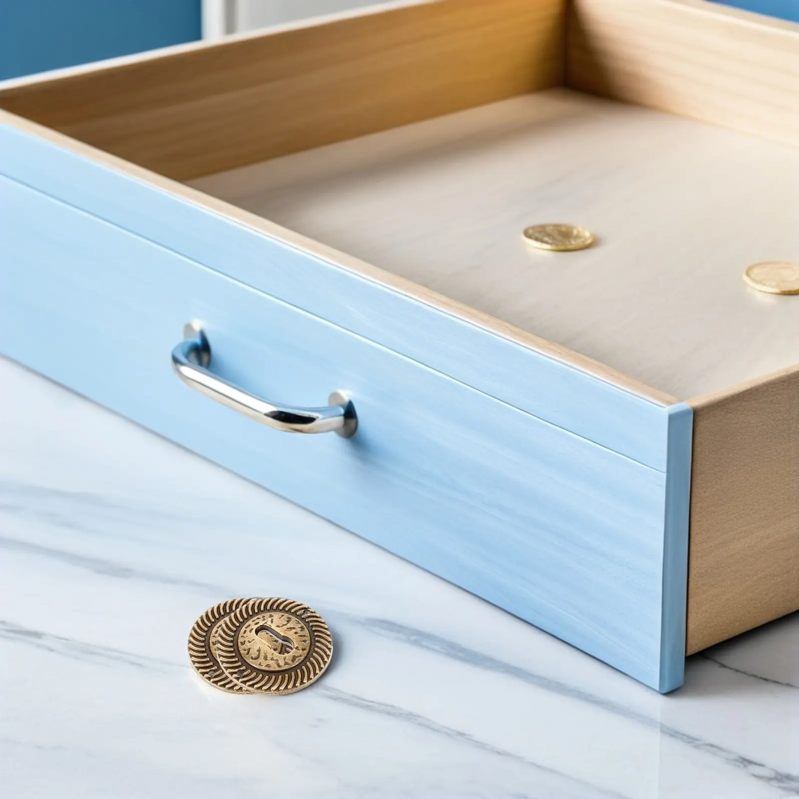 10Pcs Style Round Keyhole Cover Plate Vintage Rope Design Metal Keyhole Insert for Dresser Cabinet Door Wooden Box