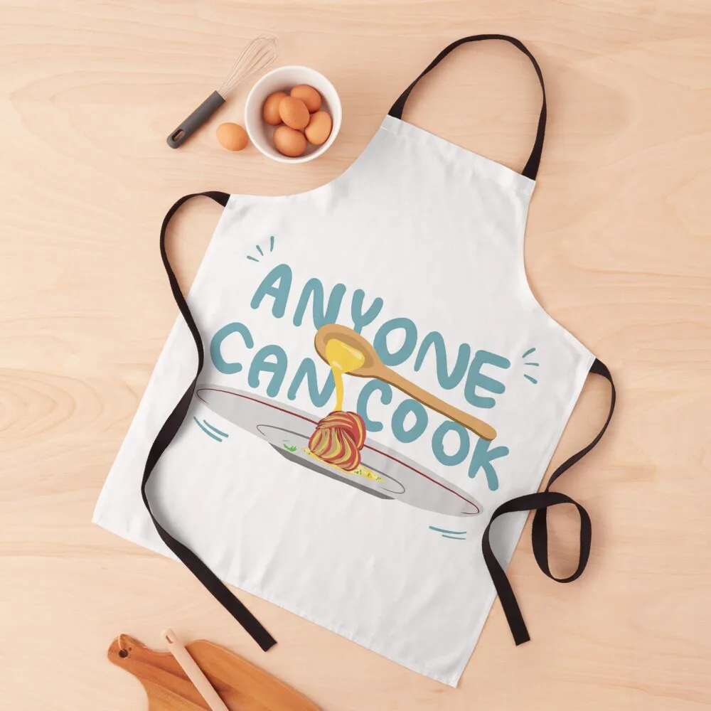 

Anyone Can Cook Ratatouille Illustration Apron men's barbecue Women's Dresses Kitchen Utensils carpenter Apron