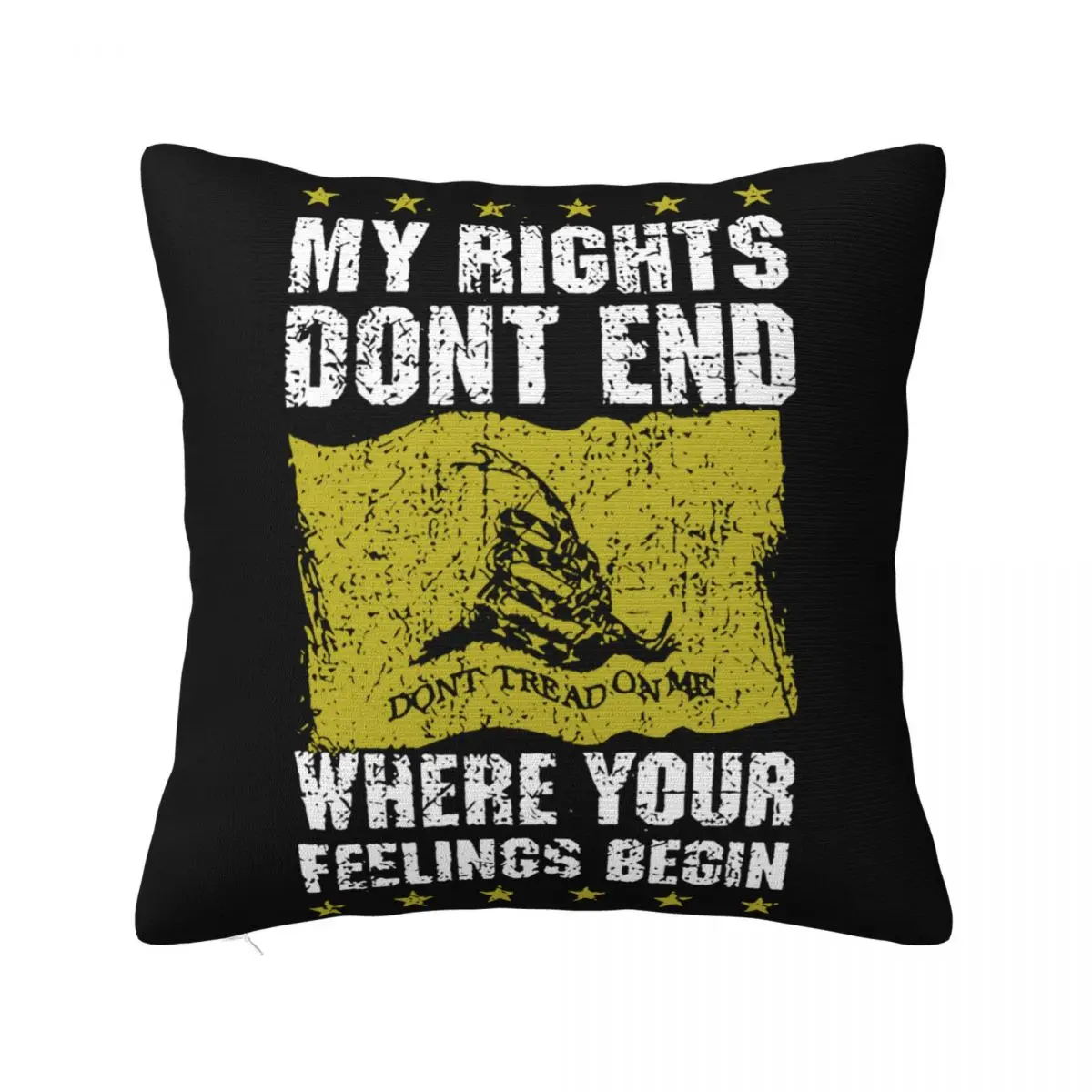 My Rights Dont End Tread On Me Popular Tagless Headband CapWarm Chinese Style Oversize Style Normal Pillow Case