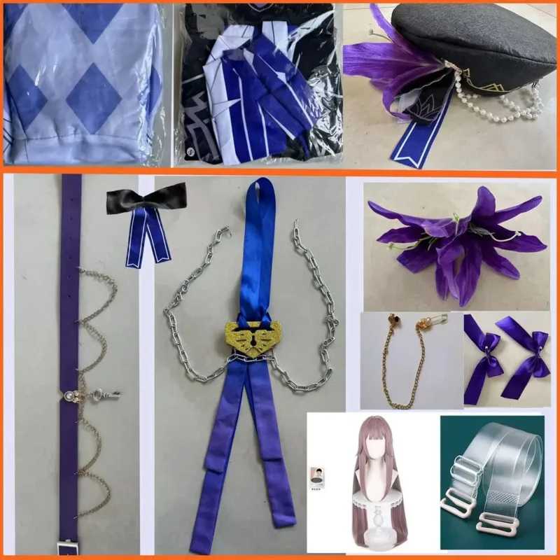 Disfraz de Herta para mujer, disfraz de Honkai Star Rail, uniforme de carnaval, peluca de Anime, Disfraces de Halloween, juego ty'4