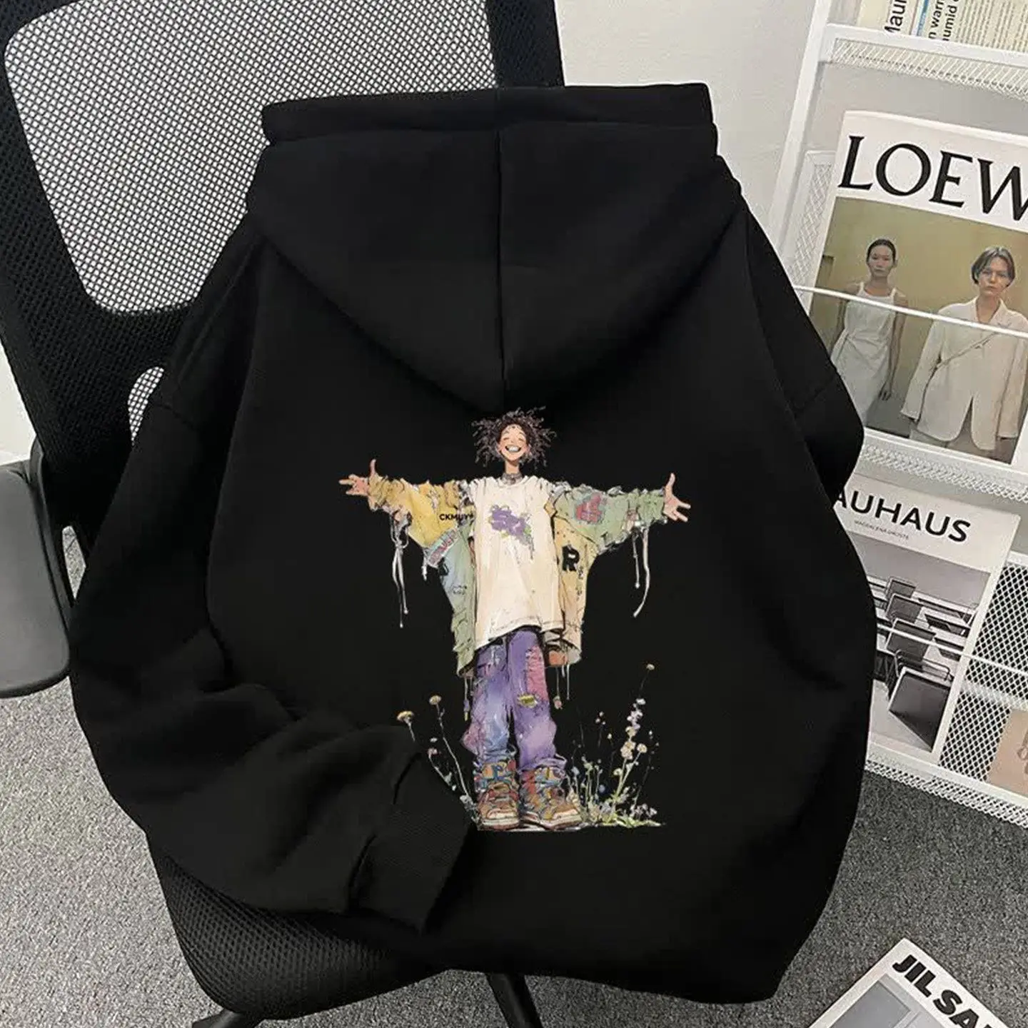 Extra Large 300 Pou Pure Cotton Thiened Hoodie ex Autumn Winter Lazy Sle Versatile Outerwear Breathable Qui Dry ...