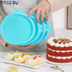 FAIS DU Thousand Layer Cake Mold 4/6/8-Inch Round Cake Layer Set Silicone Kitchen Bakeware Tools Rainbow Cake and Mousse Mold