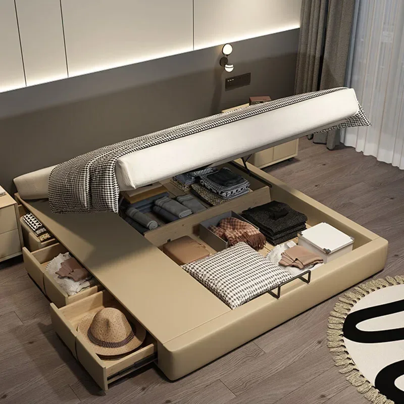 غرفة نوم سرير مزدوج فردي فاخر للأطفال تصميم حديث متعدد الوظائف سرير تدليك للنوم أثاث فندق موبليس المحمول #3