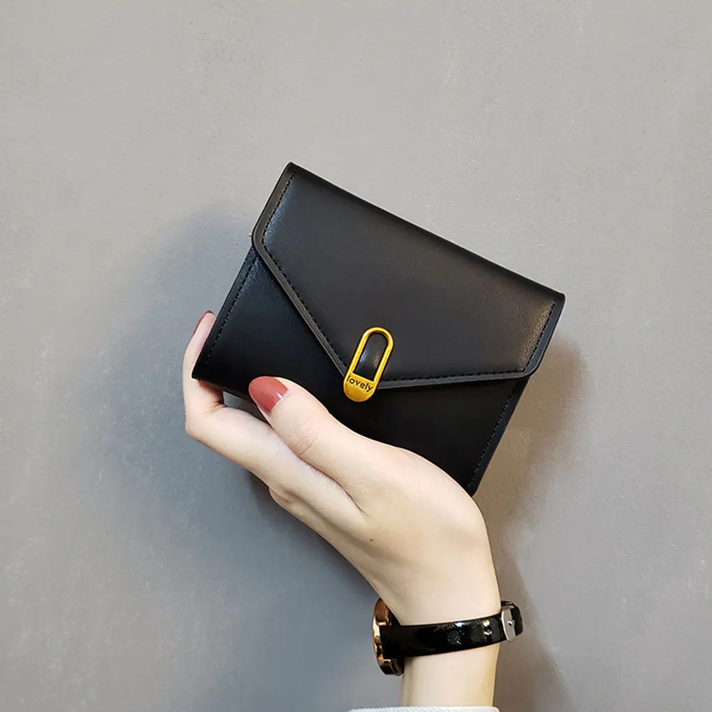 Luxe Vrouwen Pu Lederen Portemonnee Meerlaagse Kaarthouder Lederen Portemonnee Eenvoudige Mini Clutch Tas Kaarthouders Clutch