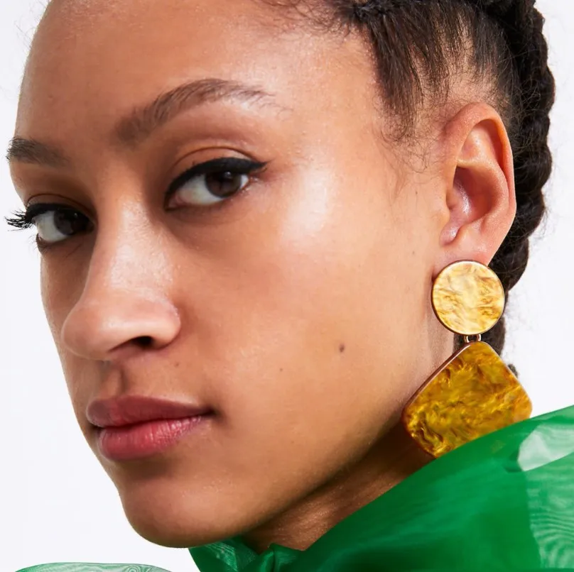 Earrings simple temperament acetic acid plate imitation shell stud earrings women ins cross-border supply jewelry earrings earri