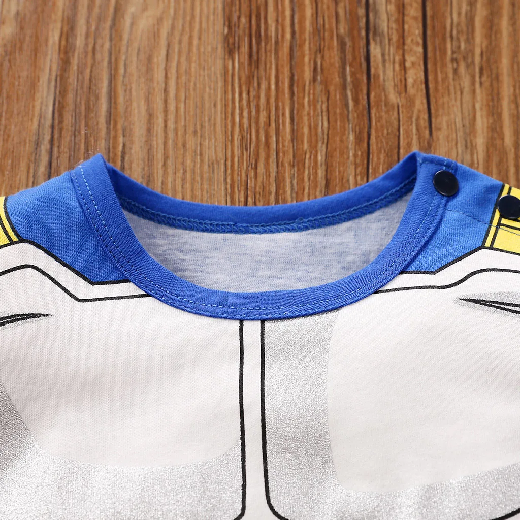 Dragon ball 0-18 Baby Jumpsuit Anime Goku Vegeta Role-Playing Cotton And Soft Summer Round Neck Short Sleeved Newborn Clothes