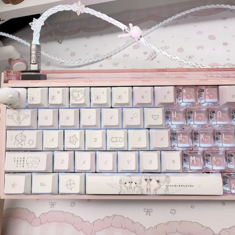 Hallucinogen Theme Keycaps Set Custom Cherry Profile PBT Sublimation 132pcs 141pcs 26pcs Cross Stem Switches for Gaming Keyboard