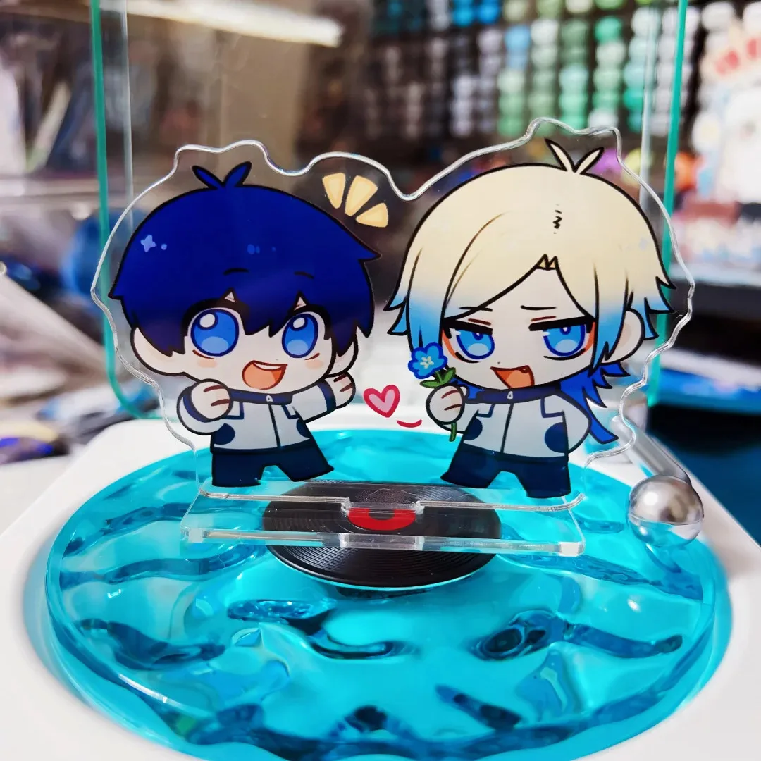 ميشيل سيزر حامل أكريليك قفل أزرق عرض الشكل مجموعة سلع أنيمي لعبة نموذج مكتب زينة زخرفية إكسسوارات #1