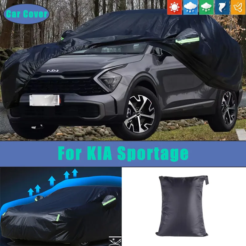 

For KIA Sportage Car Full Outer Covers Outdoor Waterproof Dustproof Sun Rain Snow Protection Exterior Car Accessories