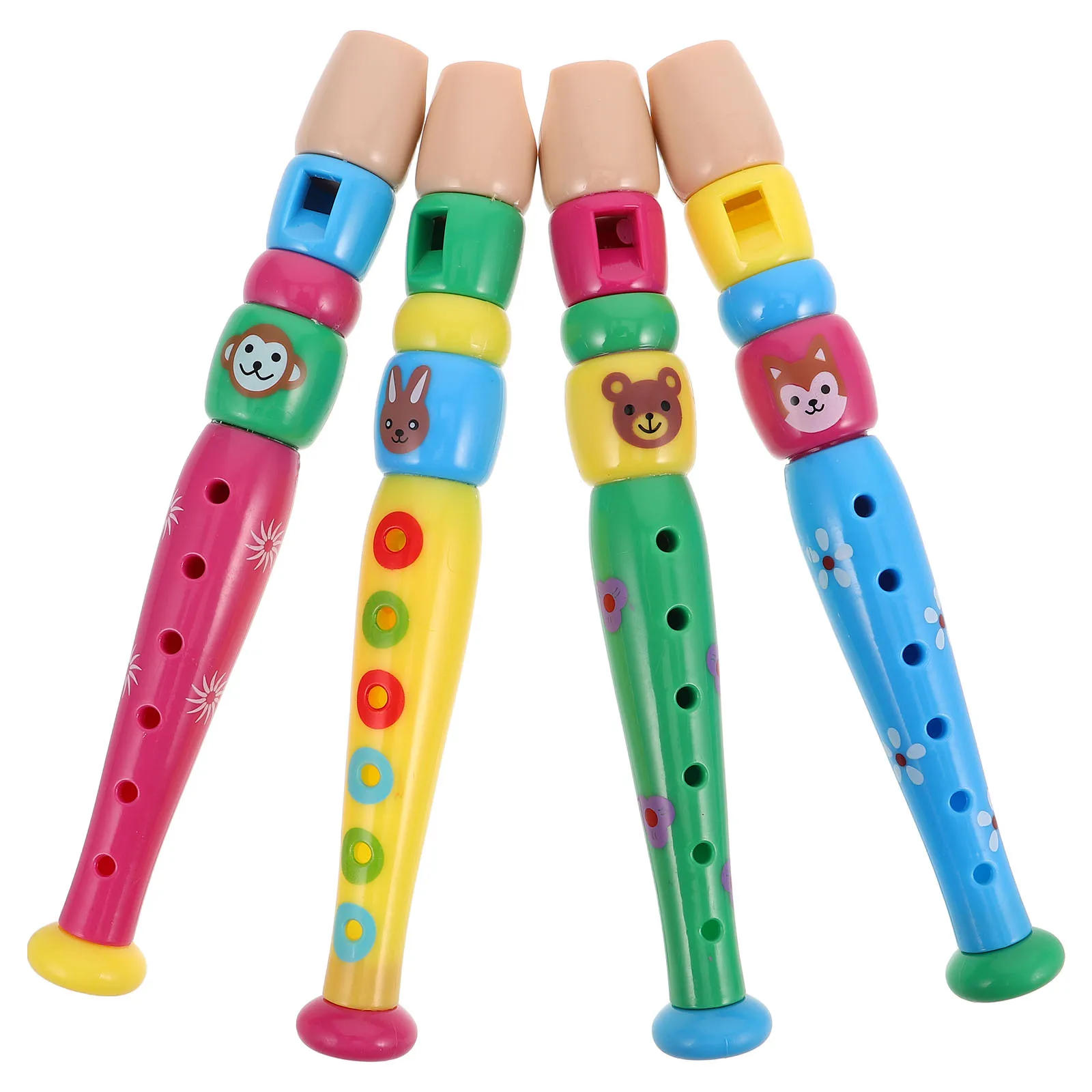 4 個フルート楽器フルート子供楽器プラスチッククラリネット初心者木管楽器おもちゃサウンド練習