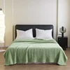 Solid Color Waffle Jacquard Blanket Multi-Functional Comfortable Cotton Velvet Blanket Nap Blanket for Home, Office, Sofa 4